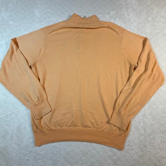 Peter Millar Cotton Cashmere 1/4 Zip Sweater Boot Ranch TX Golf Club Logo Men Lg - Picture 4 of 5